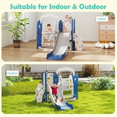 Toddler Swing/Slide Set 7 in 1 Baby Slide for Toddlers 1-3 Toddler Playground