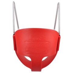 SWING SET STUFF HIGHBACK FULL BUCKET SEAT RED WITH CHAINS AND HOOKS toddler 0050