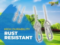 SWING SET STUFF INC. 3/8″ X 4″ SWING HANGER AND SPRING CLIP FOR WOOD(PAIR) 0272