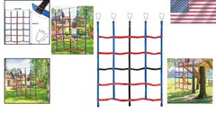 Vibrant Outdoor Climbing Cargo Net for Kids – Adjustable Jungle Gym Accessory