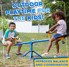 Swivel Teeter Totter Indoor for Toddlers Age 2-5, 360 Seesaw Frame Expands