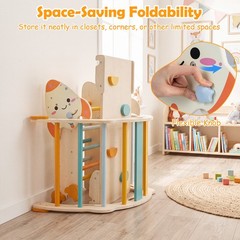 8-in-1 Climbing Toys for Toddlers with Triangle Ladder, Convertible Ramp, Indoor