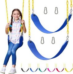 Pinch-Free Blue Swing Seat Replacement Kit for Safe Outdoor Play – 2 Pack