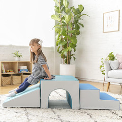 Softzone Single Tunnel Climber, Toddler Playset, Contemporary, 3-Piece