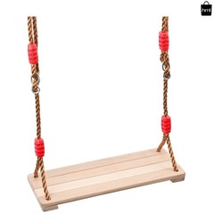15.57 x 6.3 Inch Wooden Swing, Hanging Tree Swing Seat with Adjustable Rope a…