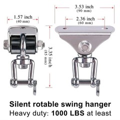 Anti-Squeaking Swing Hanger Stainless Steel Set Hook Ceiling Mount Bracket
