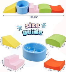 Foam Climbing Blocks with Ball Pit Designed for Toddlers Aged 1-3 for Indoor