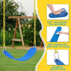 Heavy-Duty EVA Swing for Kids & Adults – 66″ Long Anti-Rust Chains, Safe Design