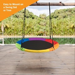 40″ Giant Flying Saucer Tree Swing Indoor Outdoor Play Fun Set Swing for Kids