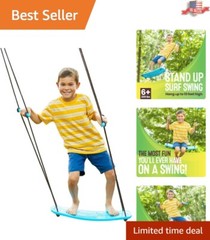 Stand Up Outdoor Tree Swing for Kids – Durable Plastic Board – Hang from Up t…