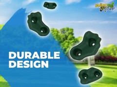 SWING SET STUFF SMALL TEXTURED ROCK HOLDS SET OF 8 MOUNTING HARDWARE GREEN 0014