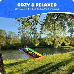 60″ Rectangle Platform Tree Swing for Kids Adults, 700lb Capacity