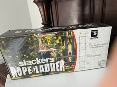 Slackers 8ft Rope Ladder Solid Wood Rungs For Ages 5+ Play In The Air