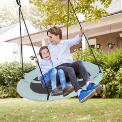 40″ Saucer Tree Swing with Adjustable Hanging Ropes Necessary Hardware for Kids