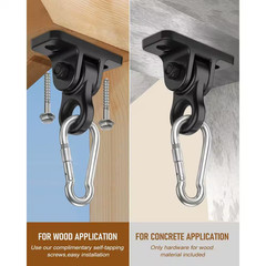 Heavy Duty Swing Hangers Kit with Screws Bolts for Porch Patio Yoga Seat Indoor