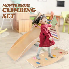 5-In-1 Pikler Triangle Set Indoor/Outdoor Climbing Toy for Toddlers, Freestandin