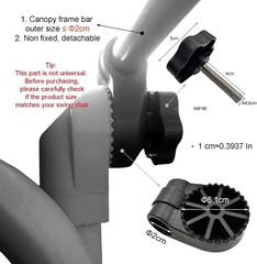 Timyrimy Garden Swing Plastic Fittings Type 2 to Attach Canopy Frame to Swing