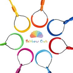 7-Pack Colorful Ninja Rings – Gymnastic Ring, Swing Bar Ring, Monkey Rings fo…