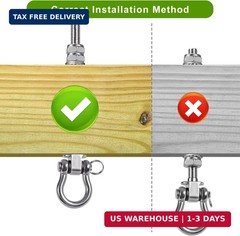 SELEWARE Heavy Duty Swing Hangers with Silent Bearings, 1500LB Capacity Stainles