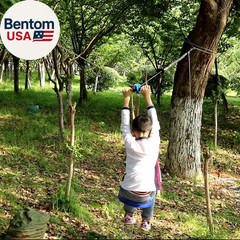 Zip Line Kits for Backyard 98FT, Zip Lines for Kid and Adult, Included Swing Sea