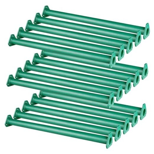 15 Set Metal Monkey Bars Ladder Rungs Set for Backyards 21.5 Inch Green