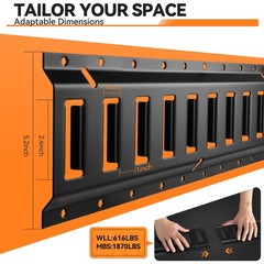 Elechomes E Track Tie-Down Rail Kit：22 Pcs Set Etrack kit 6 Rails, 2 Ratc