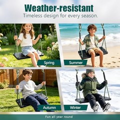 Heavy Duty Swing Seat, Non Slip Tree Swing Seat Set Playground Swing Set
