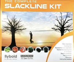 flybold Slackline Kit with Training Line – 57 ft Kids Backyard Slack Line Equ…