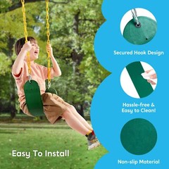 TURFEE 3 Pack Assorted Swing Set, Including 1 Gym Rings Trapeze Bar and 2 Pcs…