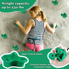 10PCS Green Rock Climbing Holds, Rock Climbing Wall for Kids, Extra Large Siz…