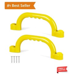 Playground Safety Handles – Outdoor Yellow Grab Handle Bars, Plastic Tree Hou…