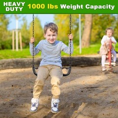 2 Pack 40 Inch Hanging Swing Chain with 4 Carabiners, 1000LB 40″ (2 Pcs) Black