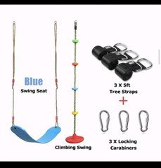 SUNCITY 2 Pack Swing Set, Swing Seat and Tree Climbing Rope Swing