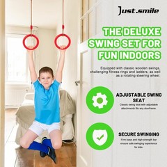 Doorway Swing for Kids & Door Pull up Bar for Adults – Indoor Kid Swing with 4Pc