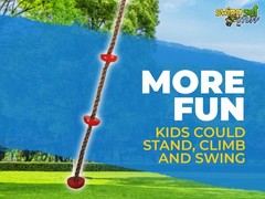 SWING SET STUFF INC CLIMBING ROPE WITH STEPS RED tree house wooden play set 0288