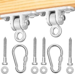 Swing Set Hangers 2 Heavy Duty Brackets with Locking Snap Hooks for Porch New