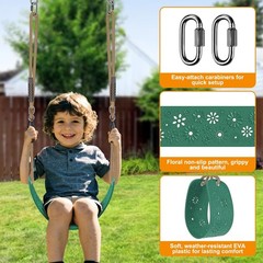 Kids Swing Seat with Adjustable Rope – Indoor/Outdoor Swing Set Accessory, 500 l