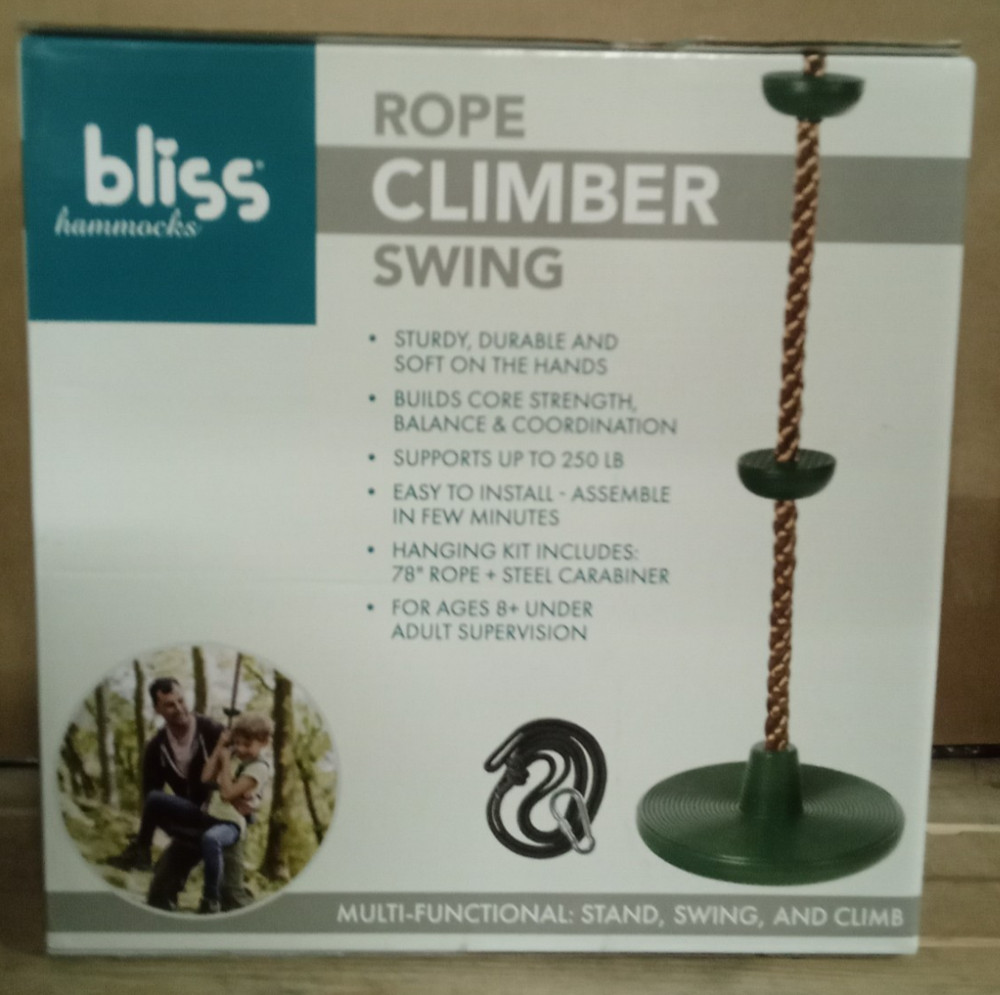 Bliss Hammocks BH-318S Rope Climber Swing Green 250lb Capacity NIB (A221-)