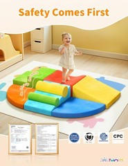 Extra Large 8-Piece Soft Climbing Toys for Toddlers, Foam Climbing Block Set …