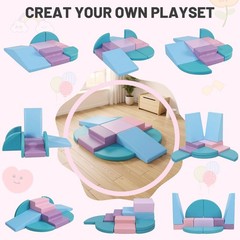 9-Piece Climbing Toys for Toddlers: Soft PU Leather Foam Blocks – Baby Climb …