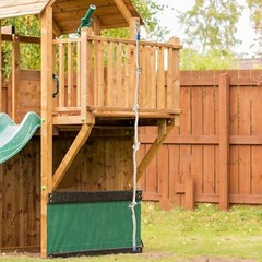 Climbing Rope for Kids, 8.2 FT Long with 4 Knotted Steps, Playground Grey