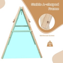 Pine Wooden Swing Frame 770lb A-Frame 67x53x68in Reinforced Natural