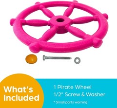 Swing Set Accessories – Pirate Ship Steering Wheel for Kids Outdoor Playhouse…