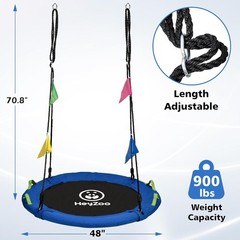 48 inch Tree Swing Larger Saucer Flying Swing Whole Family 900lbs Weight NEW