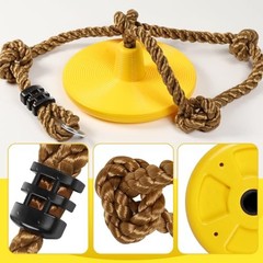 Tree Swing for Kids Swing Set Accessories Climbing Rope for Kids with Yellow