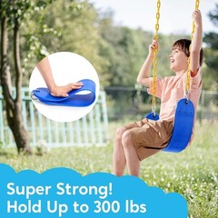 2 Pack Swing for Outdoor Swing Set, Swing Seat Replacement Kit with 66″ Heavy…