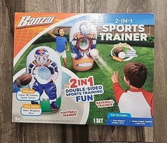 Banzai 2-in-1 Inflatable Sports Training Football & Baseball Trainer.