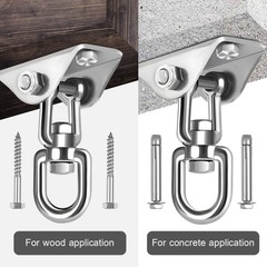Hammock Hanging Kit,Hanging Chair Hardware 360°Rotating 1000 lb Capacity Ha