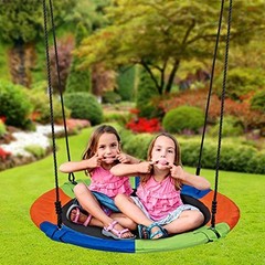 40″ Kids Saucer Tree Swing Set – Heavy-Duty Oxford Fabric, Steel Frame, 550 lb C