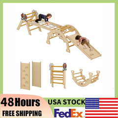 4 in 1 Toddler Climbing Toys Indoor w/Ramp,Arch and Ladder for Toddlers 1-3 Kids